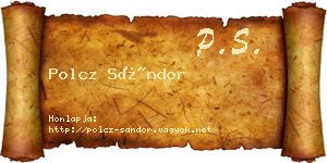 Polcz Sándor névjegykártya